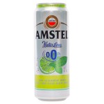 Пивной напиток Amstel Natur Lime лайм и мята безалкогольное светлый нефильтрованный 0%, 430мл (kastd)