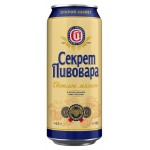 Пиво Секрет Пивовара Мягкое светлое фильтрованное 4,3%, 450 мл (kastd)