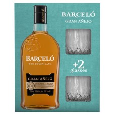 Ром Barcelo Gran Anejo Россия, 0,7 л + 2 стакана (kastd) в магазинах Ашан