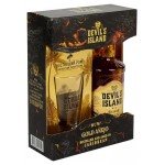 Ром Devil's Island Gold Anejo с бокалом в подарочной упаковке Россия, 0,7 л (kastd)