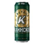 Пиво Клинское светлое фильтрованное 4,7%, 450 мл (kastd)