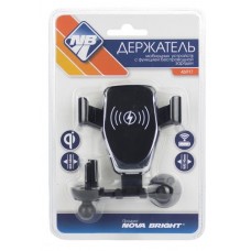 Держатель автомобильный Nova Bright для мобильных устройств с функцией беспроводной зарядки (kastd) в магазинах Ашан