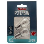 Лампа автомобильная АШАН Красная птица P21/5Вт 12В, 2 шт (kastd)