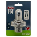 Лампа автомобильная АШАН Красная птица галогеновая Н4 60/55ВТ 12В, 1 шт (kastd)