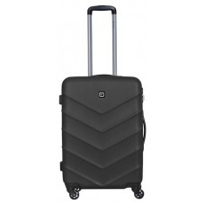 Чемодан жесткий Airport черный 4 колеса, размер M (kastd) в магазинах Ашан