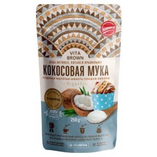 Мука кокосовая Vita Brown слабой обжарки, 250 г (kastd) в магазинах Ашан