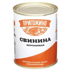 Свинина тушеная Курганский Мясокомбинат Пригожино, 340 г (kastd) в магазинах Ашан