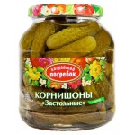 Корнишоны Валдайский Погребок Застольные с луком, 720 мл (kastd)