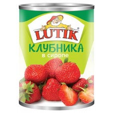 Клубника консервированная LUTIK цельная в сиропе, 425 мл (kastd) в магазинах Ашан