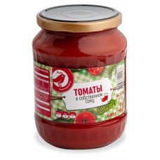 Томаты АШАН Красная птица в собственном соку, 680 г (kastd) в магазинах Ашан