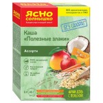Каша Ясно солнышко Полезные злаки ассорти с тыквой с яблоком с манго кокосом, 6х45 г (kastd) Каша Ясно солнышко Полезные злаки ассорти с тыквой с яблоком с манго кокосом, 6х45 г (kastd)