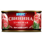 Свинина тушеная БАРС высший сорт, 325 г (kastd)