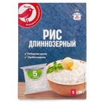Рис АШАН Красная птица длиннозерный для варки в пакетиках, 5х80 г (kastd)