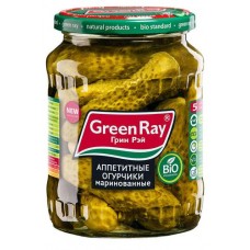 Огурцы Green Ray аппетитные маринованные, 720 мл (kastd) в магазинах Ашан