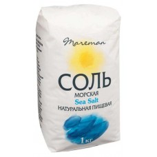 Соль пищевая Mareman морская мелкая, 1 кг (kastd) в магазинах Ашан