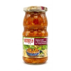 Закуска Еко с баклажанами по-мексикански, 500 г (kastd) в магазинах Ашан