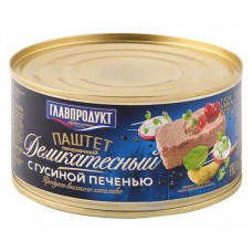 Паштет ГЛАВПРОДУКТ деликатесный с гусиной печенью, 315 г (kastd) в магазинах Ашан