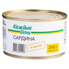 Сардина Каждый день, 240 г в магазинах Ашан