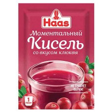 Кисель HAAS Моментальный со вкусом клюквы, 30 г (kastd) в магазинах Ашан