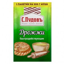 Дрожжи С.Пудовъ быстродействующие, 6 г (kastd) в магазинах Ашан