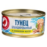 Тунец желтоперый АШАН Красная птица бланшированный в оливковом масле, 160 г (kastd)