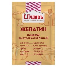 Желатин пищевой С.Пудовъ быстрорастворимый, 10 г (kastd) в магазинах Ашан
