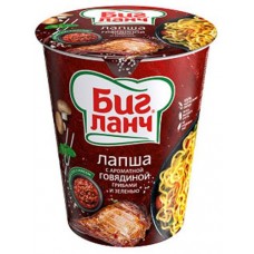 Лапша Биг Ланч с ароматной говядиной грибами и зеленью, 65 г (kastd) в магазинах Ашан