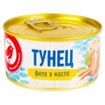 Тунец АШАН Красная птица филе в масле, 185 г (kastd)