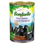 Маслины черные BONDUELLE с косточками, 300 г (kastd)