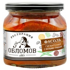 Фасоль гигантская Ресторация обломов с белыми грибами, 420 г (kastd) в магазинах Ашан