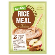 Каша рисовая Benlian быстрого приготовления с яблоком и корицей без глютена, 60 г (kastd) в магазинах Ашан