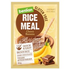Каша рисовая Benlian быстрого приготовления с шоколадом и бананом без глютена, 60 г (kastd) в магазинах Ашан