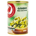 Оливки без косточки АШАН Красная птица, 390 г (kastd)