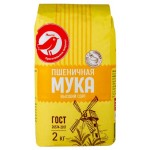 Мука АШАН Красная птица пшеничная, 2 кг (kastd)
