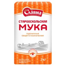 Мука пшеничная Славна общего назначения, 2 кг (kastd) в магазинах Ашан
