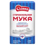 Мука пшеничная Славна высший сорт, 2 кг (kastd)