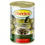 Оливки зеленые Iberica с каперсами, 300 г (kastd)