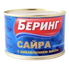 Сайра Беринг натуральная с добавлением масла, 250 г (kastd) в магазинах Ашан