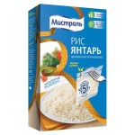 Рис Мистраль Янтарь пропаренный длиннозерный, 5 х 80 г (kastd)