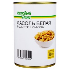 Фасоль белая Каждый день в собственном соку, 400 г (kastd) в магазинах Ашан