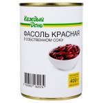 Фасоль красная Каждый день в собственном соку, 400 г (kastd)