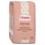 Мука пшеничная С.Пудовъ цельнозерновая, 1 кг