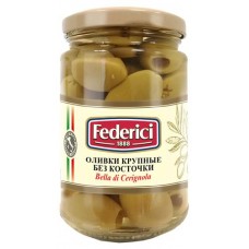 Оливки крупные Federici без косточки Bella di cerignola, 300 г (kastd) в магазинах Ашан