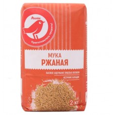 Мука АШАН Красная птица ржаная, 2 кг (kastd) в магазинах Ашан