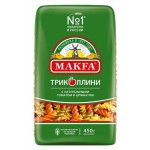 Макаронные изделия Makfa Триколинни спирали с натуральными томатом и шпинатом, 450 г (kastd)