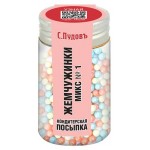 Посыпка кондитерская С.Пудовъ Жемчужинки микс Ė1, 40 г (kastd) Посыпка кондитерская С.Пудовъ Жемчужинки микс Ė1, 40 г (kastd)