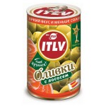 Оливки зеленые ITLV с лососем, 314 мл (kastd)