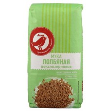 Мука полбяная АШАН Красная птица, 500 г (kastd) в магазинах Ашан