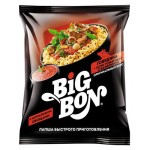 Лапша быстрого приготовления BIGBON Говядина + соус Томатный с базиликом, 75 г (kastd)