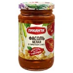 Фасоль белая Пиканта в томатном соусе, 390 г (kastd) Фасоль белая Пиканта в томатном соусе, 390 г (kastd)